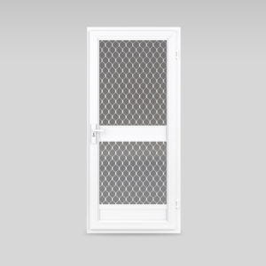 White fly screen security door