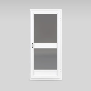 White light duty door with screening