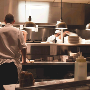 Restaurant kitchen that is ready for health inspection